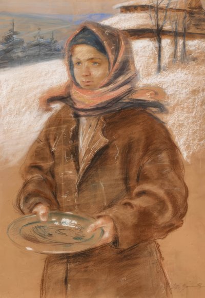Girl with Bowl by Stanisław Górski