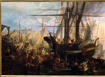 Embarkment of Abd El Kader by Stanislas Gorin