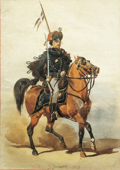Officer of Hussars of Piacenza by Stanislas Grimaldi del Poggetto