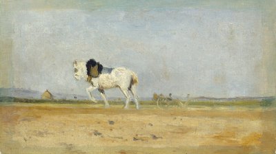 A Plow Horse in a Field, 1870-1874 by Stanislas Lepine