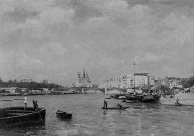 View on the Seine, Paris by Stanislas Lepine
