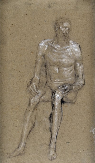 Study of Seated Man by Stanislas Torrents y de Amat