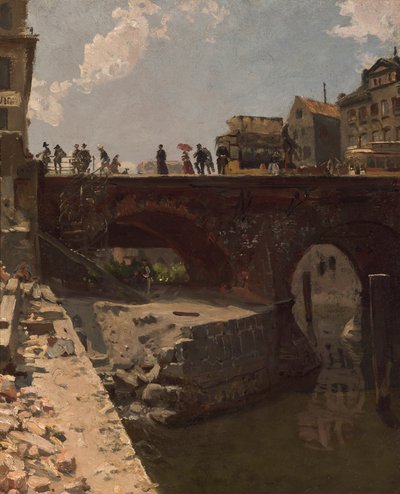 Bridge in a French City by Stanislas Victor Edouard Lepine