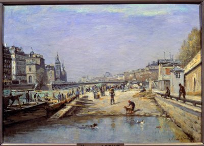 Le quai aux fleurs à Paris by Stanislas Victor Edouard Lepine