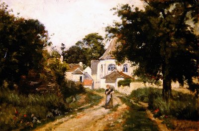 Leaving the Village by Stanislas Victor Edouard Lepine