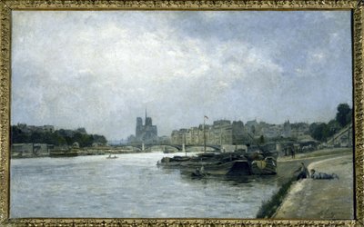 Île de la Cité and Île Saint-Louis, seen from the Austerlitz bridge by Stanislas Victor Edouard Lepine