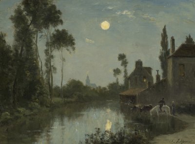 Moonlit River by Stanislas Victor Edouard Lepine
