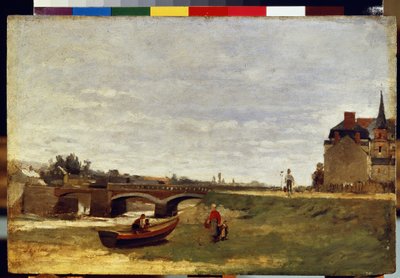 Landscape with a bridge by Stanislas Victor Edouard Lepine