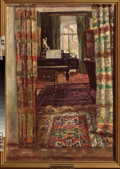 Interior with a Grand Piano by Stanislav Joulianovitch Joukovski