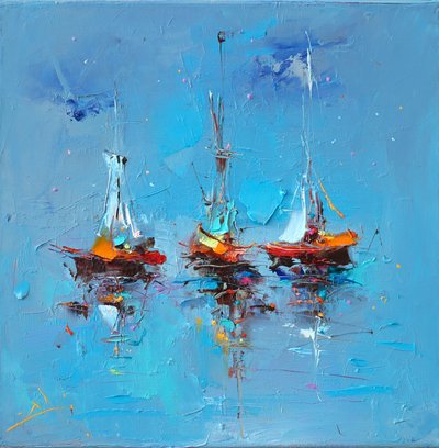 Colorful Boats Reflection by Stanislav Lazarov