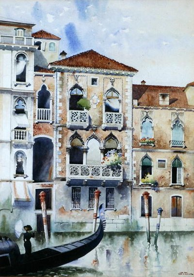 Venetian Scene by Stanislaw Tondos