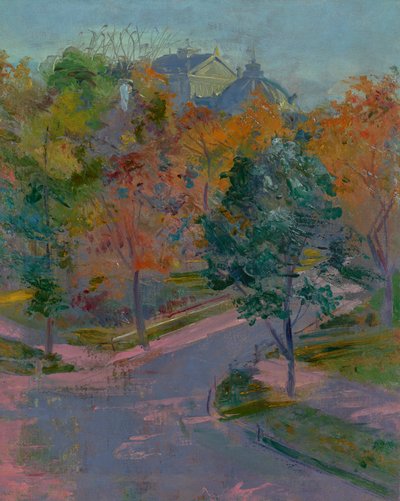 View of the Municipal Theater Krakow from Zacisze Street by Stanislaw Wyspianski