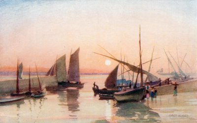 Fishing Boats in the Tagus by Stanley Inchbold