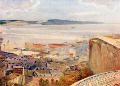 Lisbon from the Castello of St George by Stanley Inchbold