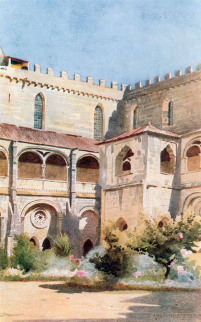 The Cloisters of Dom Diniz, Alcobaca by Stanley Inchbold