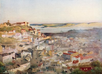 The Hill of St George, Lisbon by Stanley Inchbold