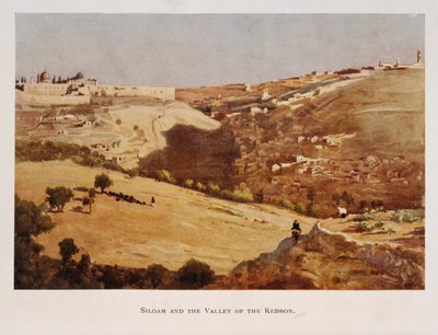 Watercolour by Stanley Inchbold, depicting the Kidron Valley, in Jerusalem, Palestine 1906 by Stanley Inchbold