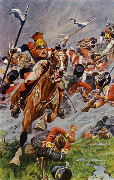 Albuera, Charge of the Polish Lancers in Rear of the British by Stanley L. Wood