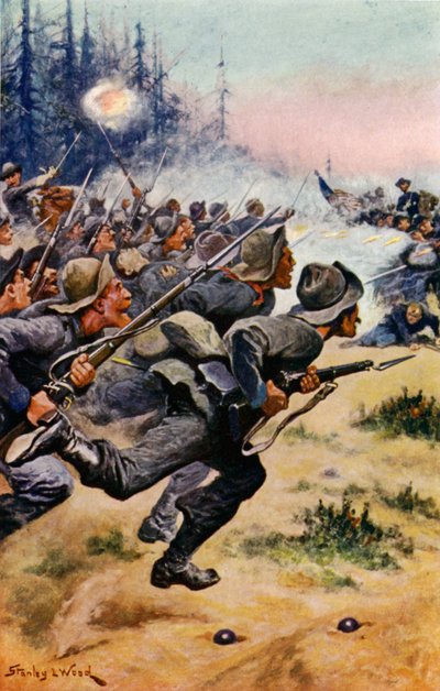Charge of the Confederates at Bull Run by Stanley L. Wood