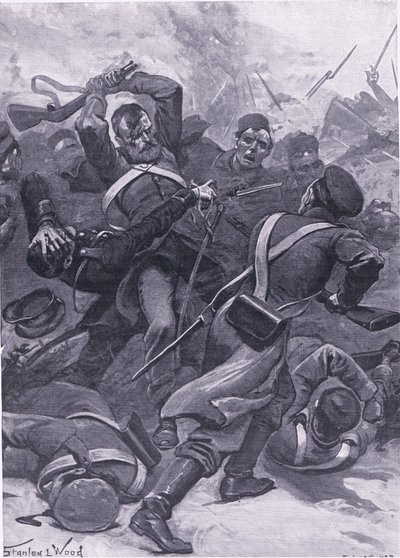 Inkerman: The 55th (2nd Border) Regiment charging the Russians by Stanley L. Wood
