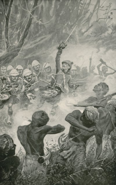 The Highland Charge at the Battle of Amoaful by Stanley L. Wood