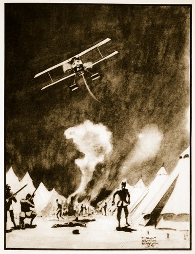 Bombing the Turks at the Dardanelles, illustration from 