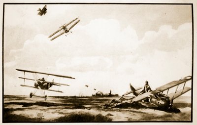The Death of Richthofen, illustration from 