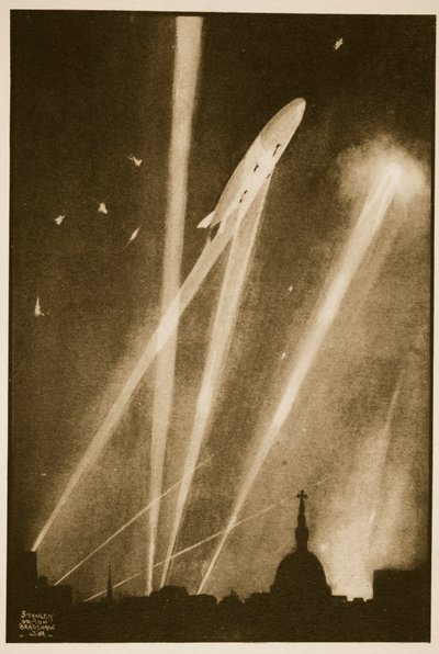 Zeppelin Raid on London, illustration from 