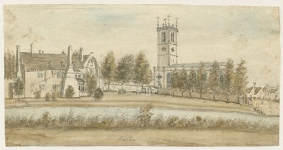 Burton-upon-Trent Abbey: water colour painting, nd [c 1795] by Stebbing Shaw