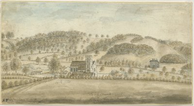 Colwich Church and Oakedge House by Stebbing Shaw