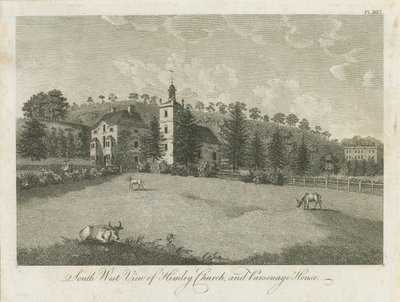 Himley Church and Parsonage (engraving) by Stebbing Shaw