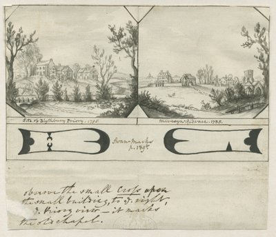 Mavesyn Ridware - Site of Blythbury Priory by Stebbing Shaw