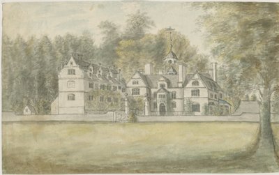 Norton Canes - Little Wyrley Hall: Water Colour Painting by Stebbing Shaw