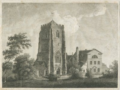 Ranton Abbey [Priory]: Engraving by Stebbing Shaw