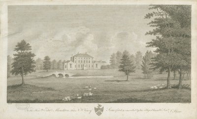 Somerford Hall: engraving, nd [late 18th cent] by Stebbing Shaw