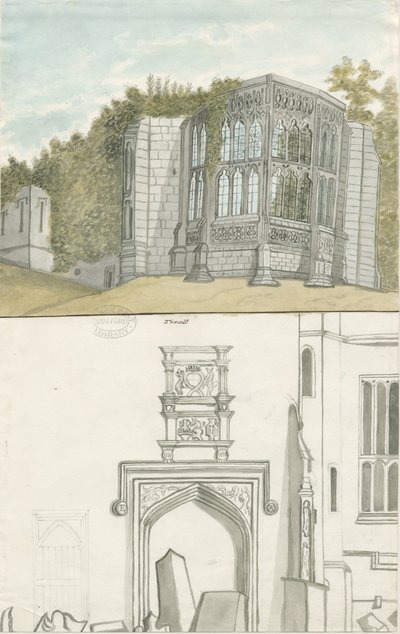 Tixall - Gothic Window and Heraldic Antiquities by Stebbing Shaw