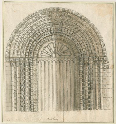 Tutbury Priory Church - Arch in West Door by Stebbing Shaw