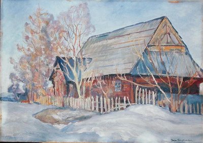 Cottage in Podhale by Stefan Filipowicz