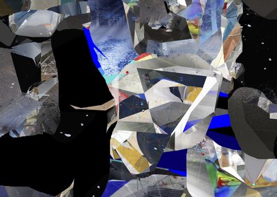 Shattered Blue Abstract by Stefan Fransson