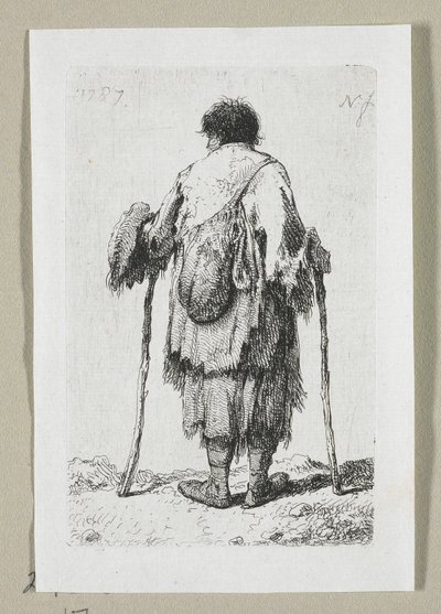Beggar Seen from Behind by Stefan Juliusz Norblin de la Gourdaine