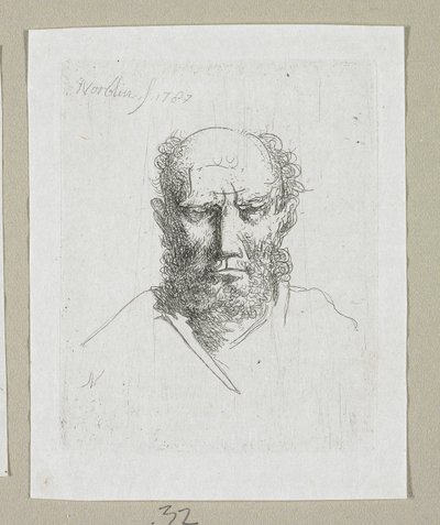 Head of Old Man by Stefan Juliusz Norblin de la Gourdaine