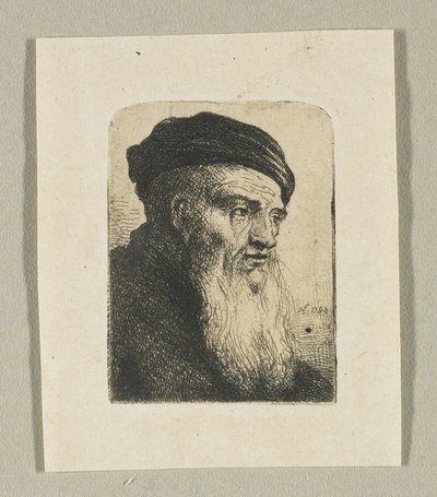 Head of a Man in Three-Quarters Profile by Stefan Juliusz Norblin de la Gourdaine