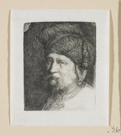 Head of a Man with Turban by Stefan Juliusz Norblin de la Gourdaine
