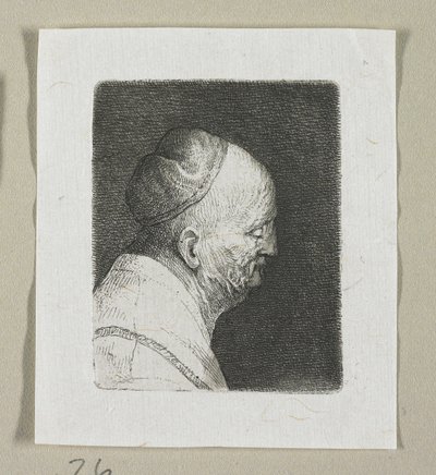 Head of an Old Man in Profile Facing Right by Stefan Juliusz Norblin de la Gourdaine