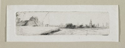 Small Landscape with Distant Village by Stefan Juliusz Norblin de la Gourdaine