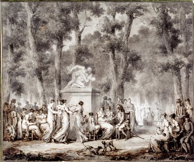 View of the Tuileries Terrace in 1807 by Stefan Juliusz Norblin de la Gourdaine
