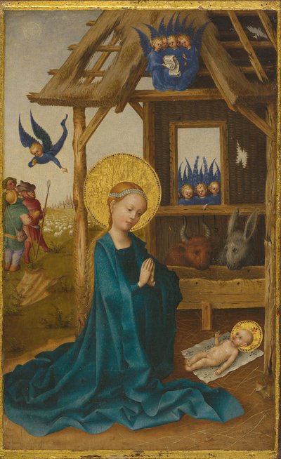 Birth of Christ (Reverse: Crucifixion of Christ) by Stefan Lochner