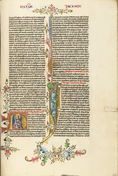 Initial N: Saint James with a Sword by Stefan Lochner
