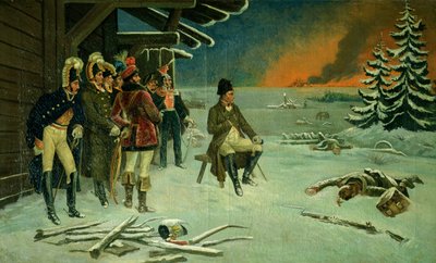 Napoleon at Maly Yaroslavets by Stefan Vladislavovich Bakalowicz