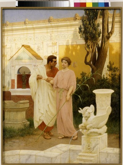 Question and Answer (Dialogue between a Couple in the Garden of an Ancient Roman Palace) by Stefan Vladislavovich Bakalowicz